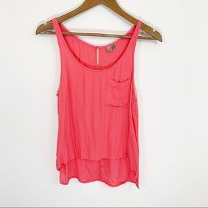 Farm Rio Pink One Pocket Tank Top